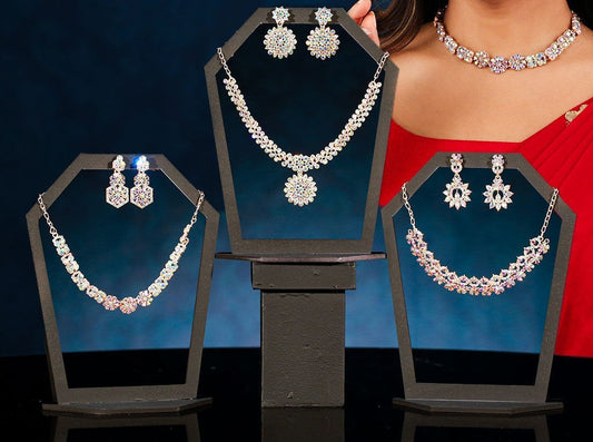 Austrian Diamond Necklace Set | ðŸ”¥SET of 3 NecklaceðŸ”¥