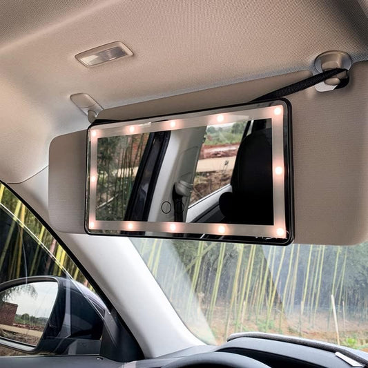 Rechargeable Car Makeup Mirror with LED Lights | ðŸ”¥FLAT 50% SAVINGðŸ”¥